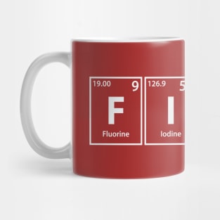 Fiver (F-I-V-Er) Periodic Elements Spelling Mug